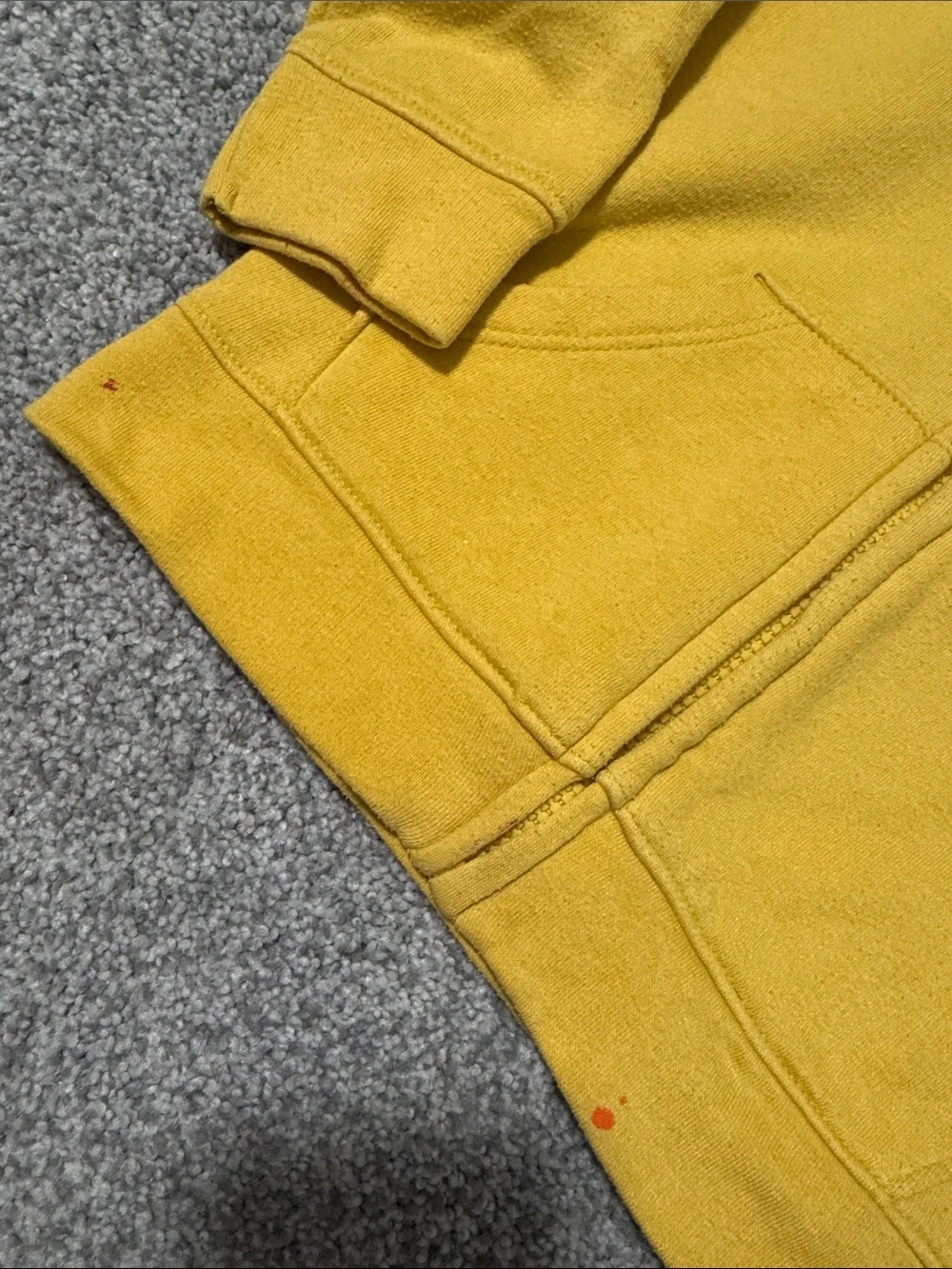 Old Navy Kids Mustard Yellow Zip-Up Hooded Sweatshirt